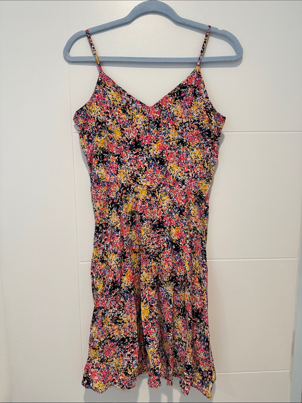 GAP Multicolor Floral Spaghetti-Strap Mini Dress